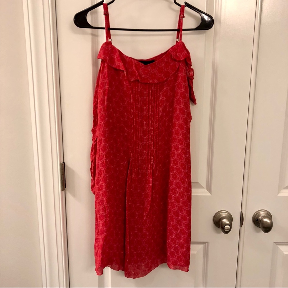 Sanctuary Red Shoulder Peep Dress